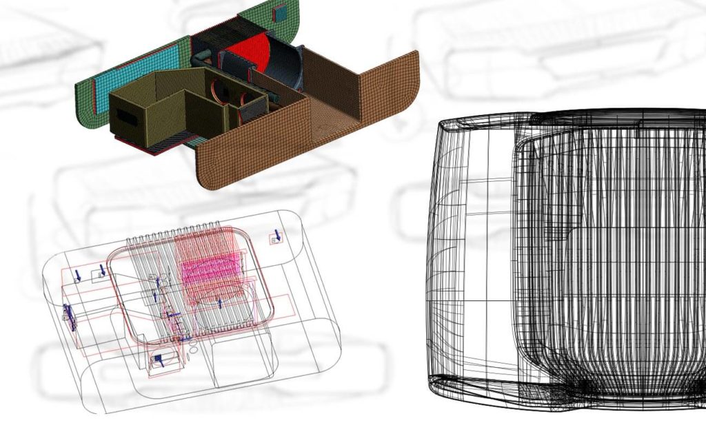 construction and internal design sketches for Zivid two 3D camera by Eker design